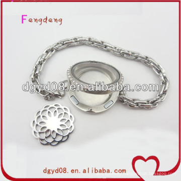 Round shape locket wholesale men's bracelet